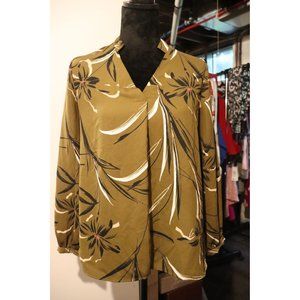 Jennifer Lopez Blouse Green Flower size S